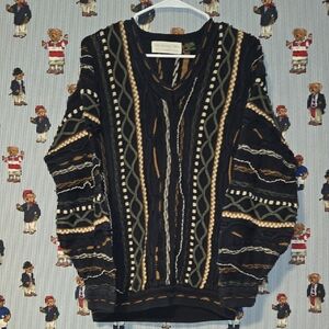 Vintage 90's Coogi-Style Sweater The Vintage Twin 100% Cotton Medium